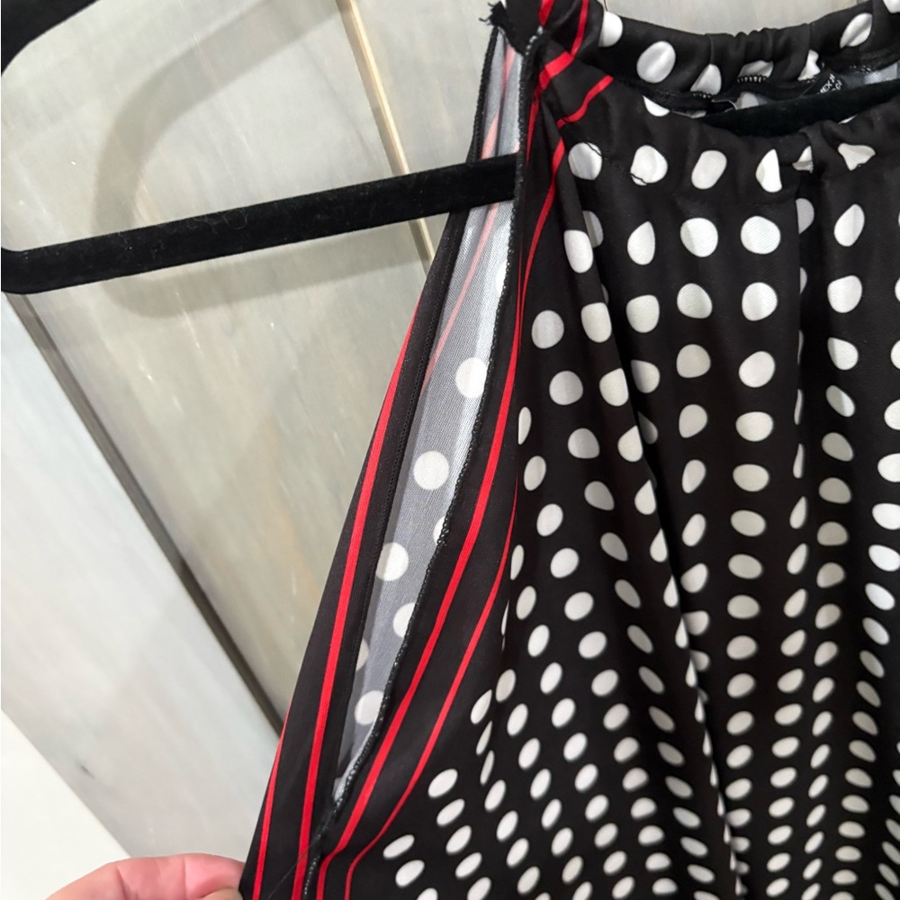 Zara Black and Red Polka Dot Tank Top - Picture 7 of 8